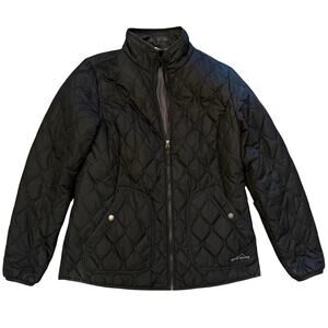 Eddie Bauer Black Quilted Jacket – Size S
